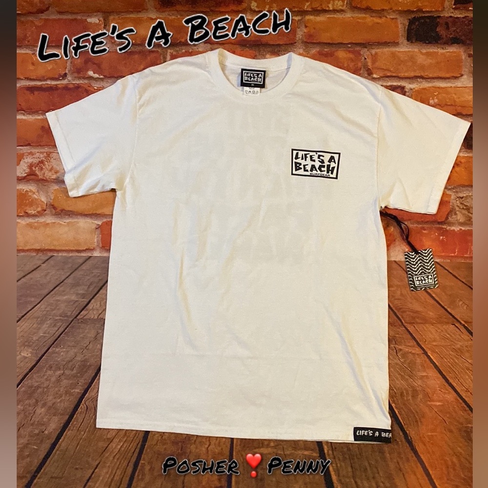 Life’s a Beach Brand Tee - Mens Size Medium